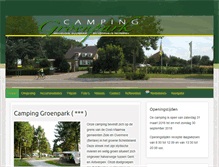 Tablet Screenshot of campinggroenpark.be